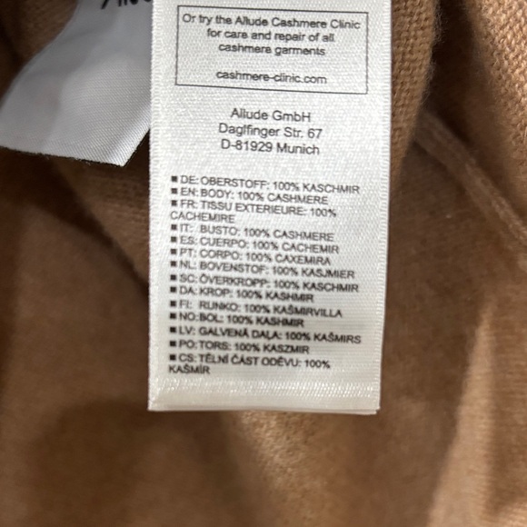 Women’s Cashmere Tan Sweater - Picture 6 of 11